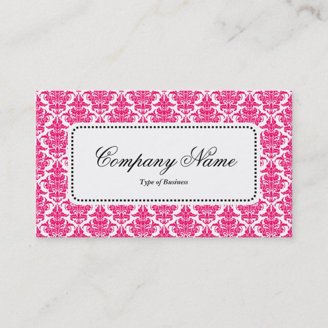 Centre Étiquette v5 - Neon Red Damask (Devant)