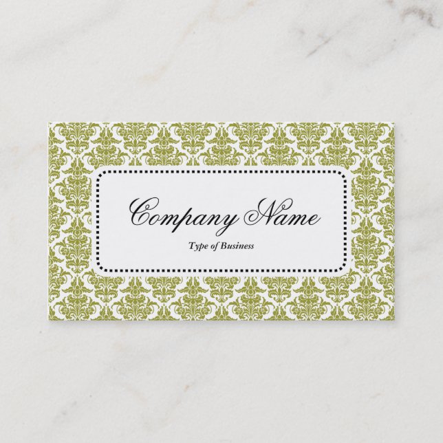 Centre Étiquette v5 - Olive Damask (Devant)