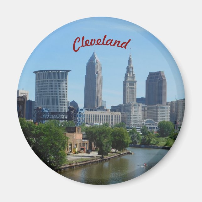Centre-ville Cleveland Riverview Magnet (Devant)