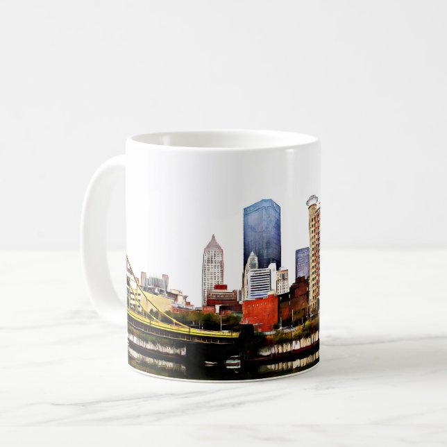 Centre-ville de Pittsburgh Coffee Mug (Devant gauche)