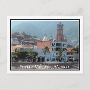 centre-ville de Puerto Vallarta avec carte postale