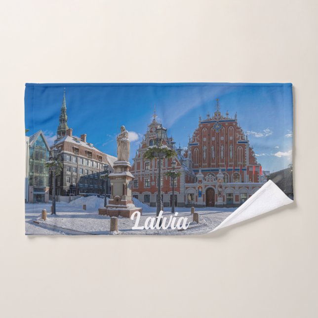 Centre-ville historique de Riga, Lettonie (Serviette à main)