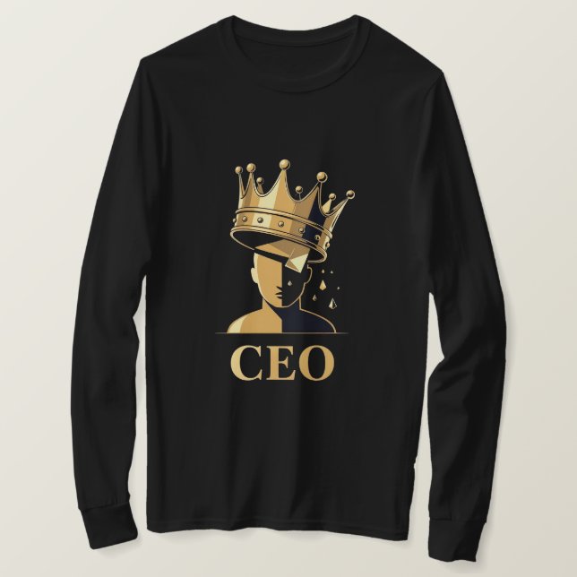 CEO Crown Graphic T-Shirt – Minimalist V2  (Design devant)