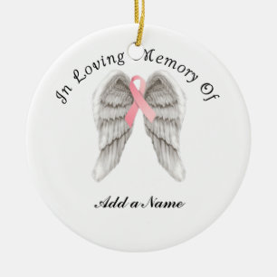 Céramique Ange en ruban rose Ailes Mémoire X Mas Ornement