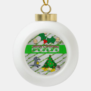 Céramique Boule de Noël en céramique, Souris