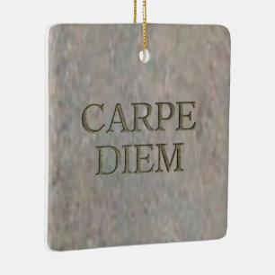 Céramique Carpe Diem carré ornement en pierre