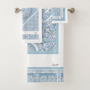 Céramique dentelle bleu clair,