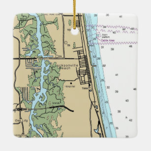 Céramique Jacksonville Beach Floride Graphique Ornement en c