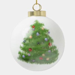 Céramique Mariage personnalisé Arbre de Noël Boule en cérami