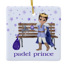 ORNEMENT DE PADEL – CHARMANT PRINCE DE PADEL EN BL