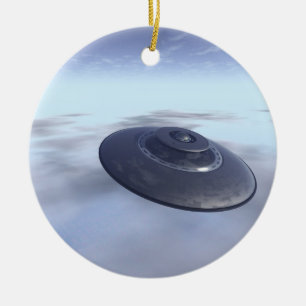 Céramique Ornement d'UFO en vol