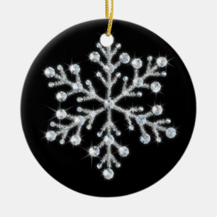 Céramique Ornement en cristal de flocon de neige