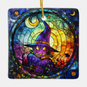 Céramique Ornement Halloween en verre teint Steampunk