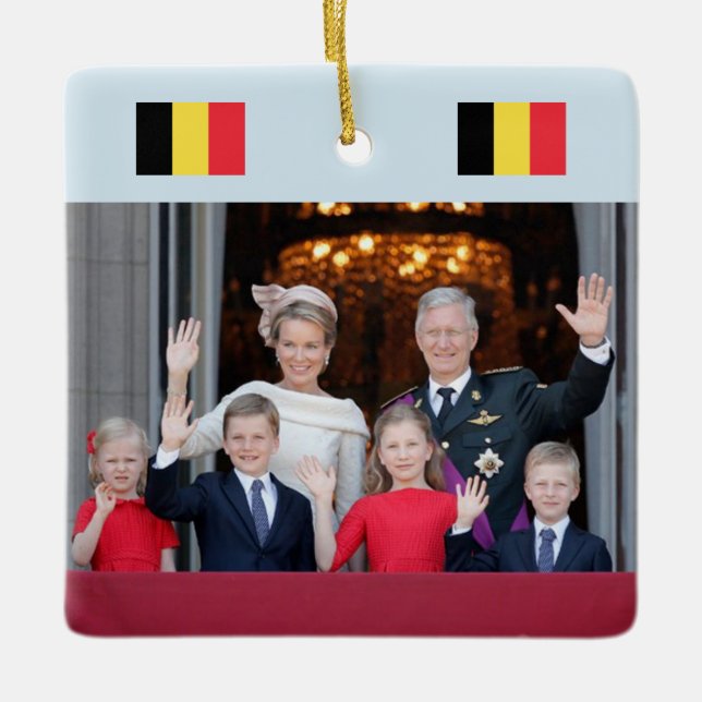 Céramique Ornement royal de Noël en Belgique (Devant)