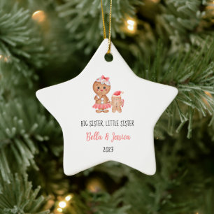 Céramique Premier Noël en grande soeur mignonne ornement