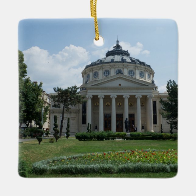 Céramique Salutations musicales de Bucarest ! Ornement en cé (Devant)