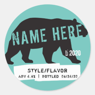 Cercle Bière bouteille de vin Étiquettes