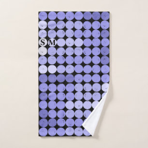 Cercle bleu noir Motif Monogramme Pickleball
