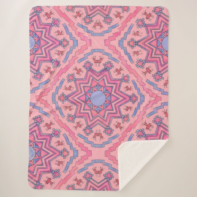 Cercle d'âme – Plaid mandala lumineux  (Devant)