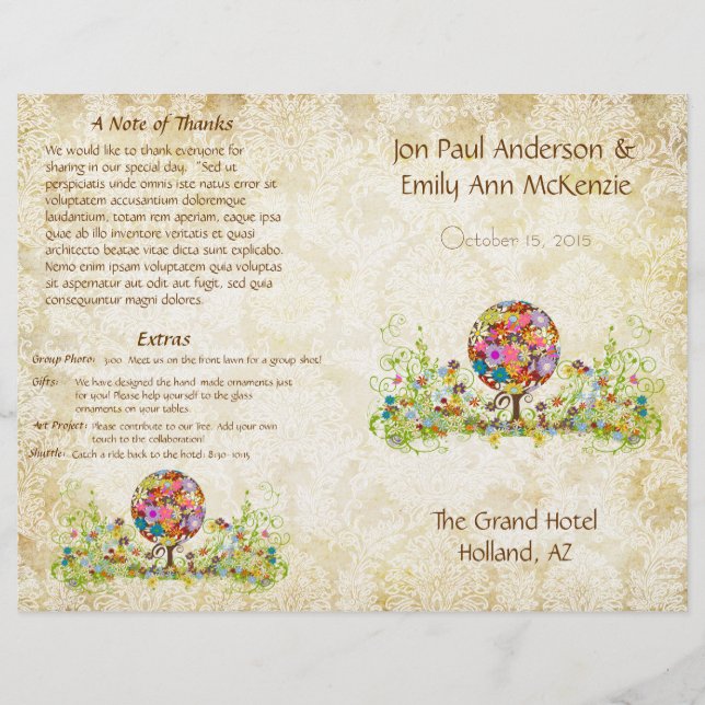 Cercle de Forêt Magique de l'Amour Mariage d'arbre (Devant)