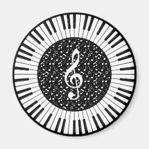 Cercle de touches de piano Magnet de conception