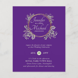 Cercle de verdure pour invitation de mariage à pet