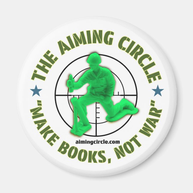 Cercle de visée - Magnet "Make Books, not War" (Devant)