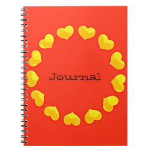 Cercle des Coeurs Orange Yellow Journal Carnet