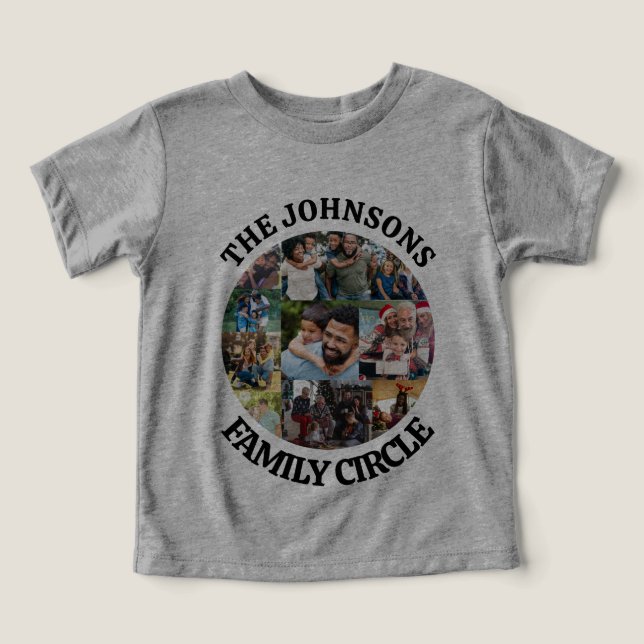 Cercle familial | Collage photo unique personnalis (Design Recto)