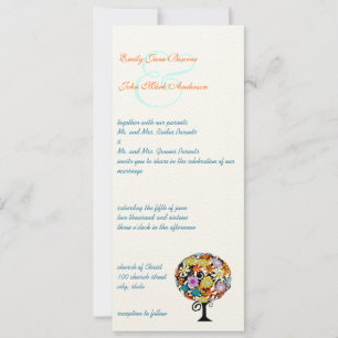 Cercle Forêt Magique d'Amour Mariage Invitations