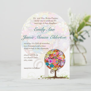 Cercle Forêt Magique d'Amour Mariage Invitations