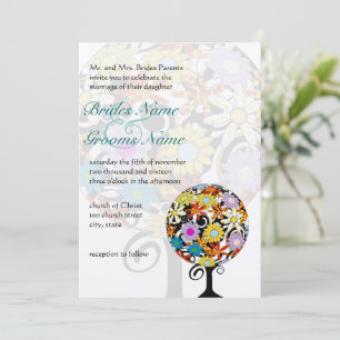 Cercle Forêt Magique d'Amour Mariage Invitations