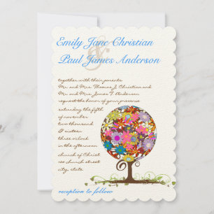 Cercle Forêt Magique d'Amour Mariage Invitations