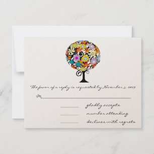 Cercle Forêt Magique d'Amour Mariage Invitations