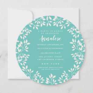 Cercle Laurel Wreath Graduation Invitation du Grad