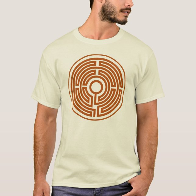 Cercle médiéval de labyrinthe de T-shirt petit (Devant)
