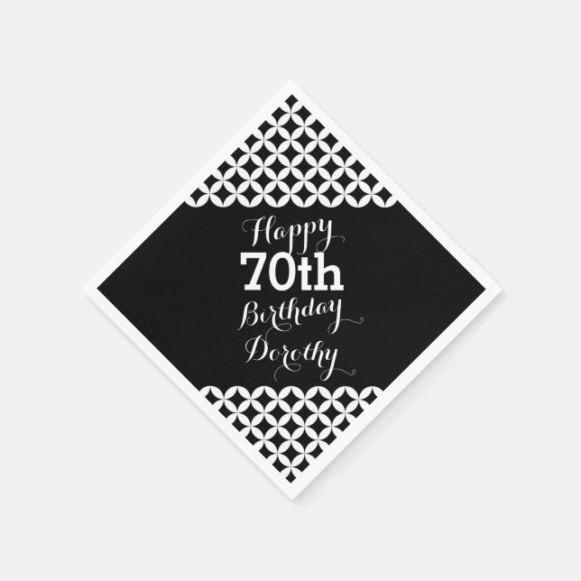 Cercle motif 70e anniversaire serviettes en papier (Coin)