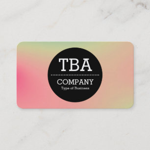 Cercle noir v2 - Carte de visite à dégradé doux