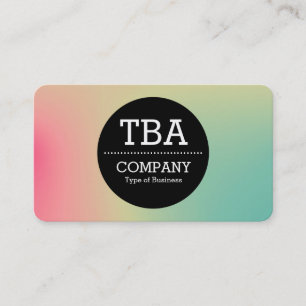 Cercle noir v2 - Carte de visite à dégradé doux