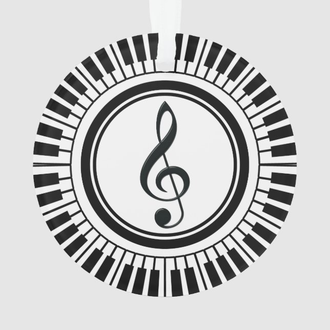Cercle Piano Keys et Treble Clef (dos)