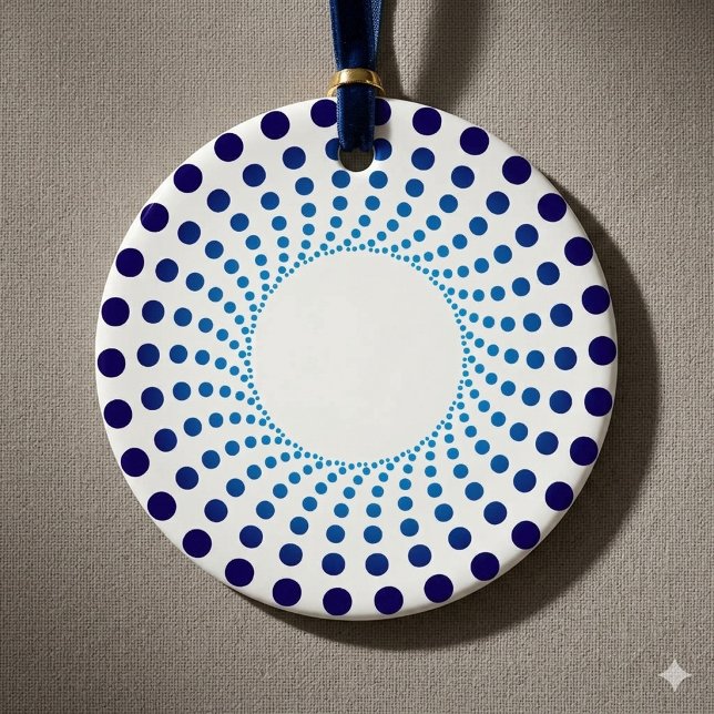 Cercle pointillé bleu moderne (Créateur téléchargé)