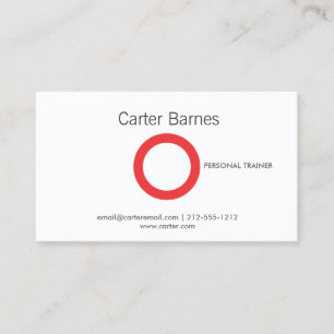 CERCLE SIMPLE en Carte de visite ROUGE