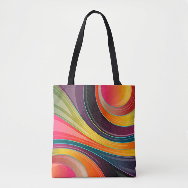 cercle tourbillon sac fourre-tout abstrait (Devant)