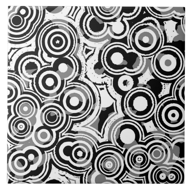 Cercles abstraits carreaux céramique (Devant)