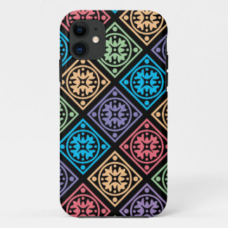 Cercles abstraits colorés et étui téléphonique car