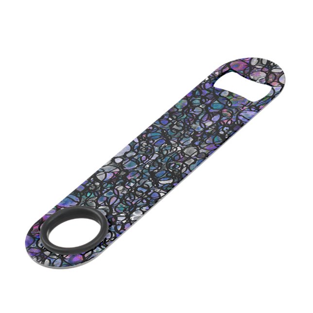 Cercles Abstraits dessinés à la main, Bleu, Violet (Devant angulaire)