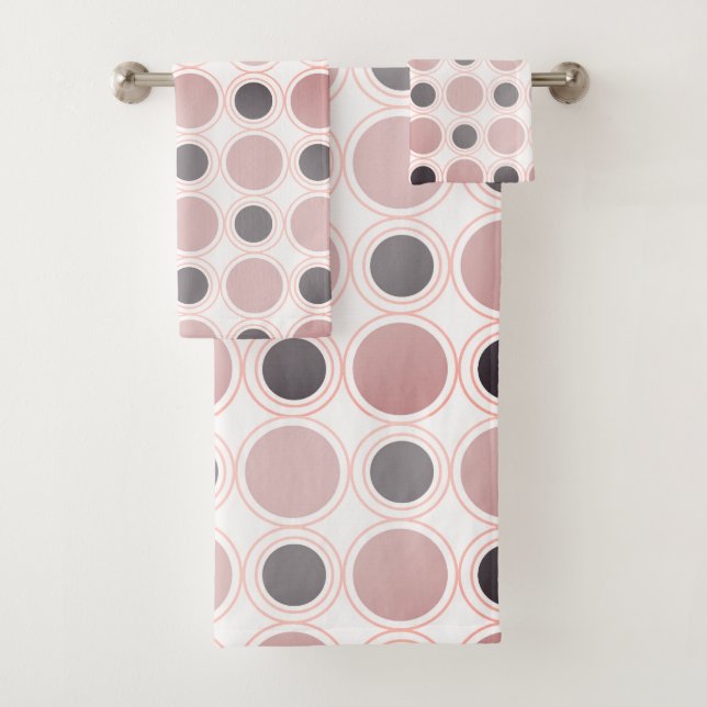Cercles Abstraits Motif circulaire rose pâle (En situation)