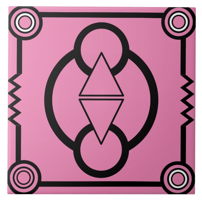 Cercles Art Déco et triangles et carreaux de coule (Devant)