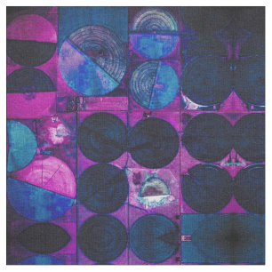 Cercles bleus du tissu 369 abstrait