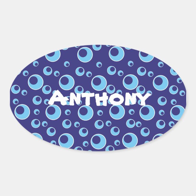 Cercles Bleus Points Motif mignon Autocollants per (Devant)